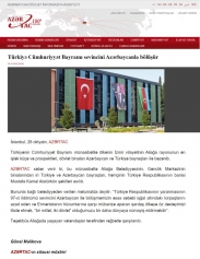 Aliağa’da Bayrak Coşkusu Azerbaycan Medyasında Galeri
