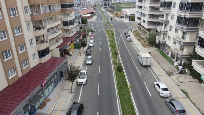 Asfaltlanan Yollarda Çizgi Çalışması Yapılıyor Galeri