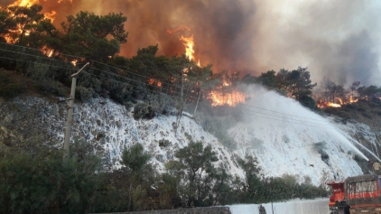 Aliağa Belediyesi Ekipleri Marmaris Yangın Bölgesinde Görevde Galeri