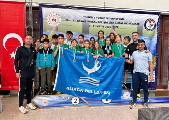 Aliağalı Yüzücülerden Madalya Şov, 16 Sporcu 16 Madalya İle Döndü Galeri