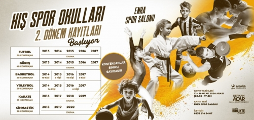 Aliağa’da Kış Spor Okulları 2. Dönem Kayıtları Başlıyor Galeri