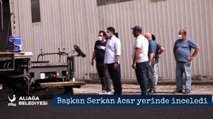 Aliağa Belediyesi, Sanayi Sitesi Bölgesinin Yeni Yollarını Asfaltladı Galeri